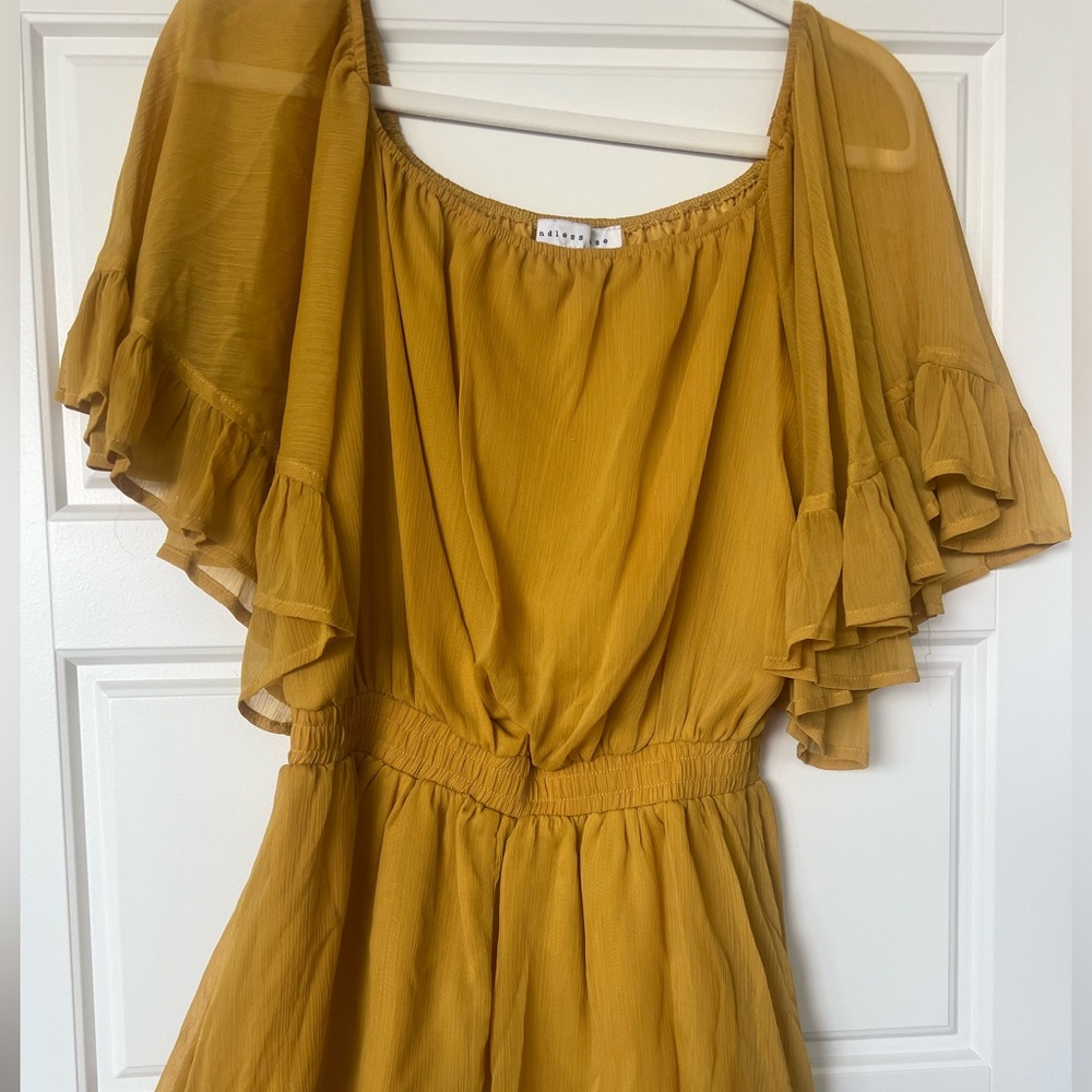 Mustard endless rose romper